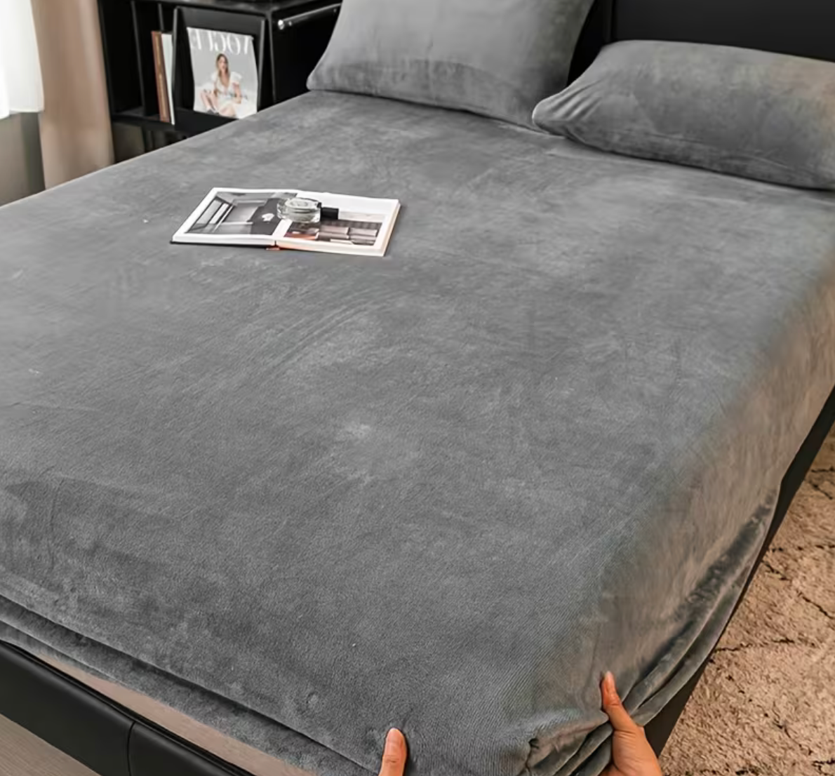 Obsidian Plush Fitted Sheet