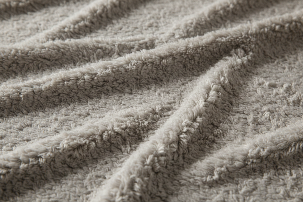 Light Grey Milk Velvet Fitted Sheet - ultra-close texture detail
